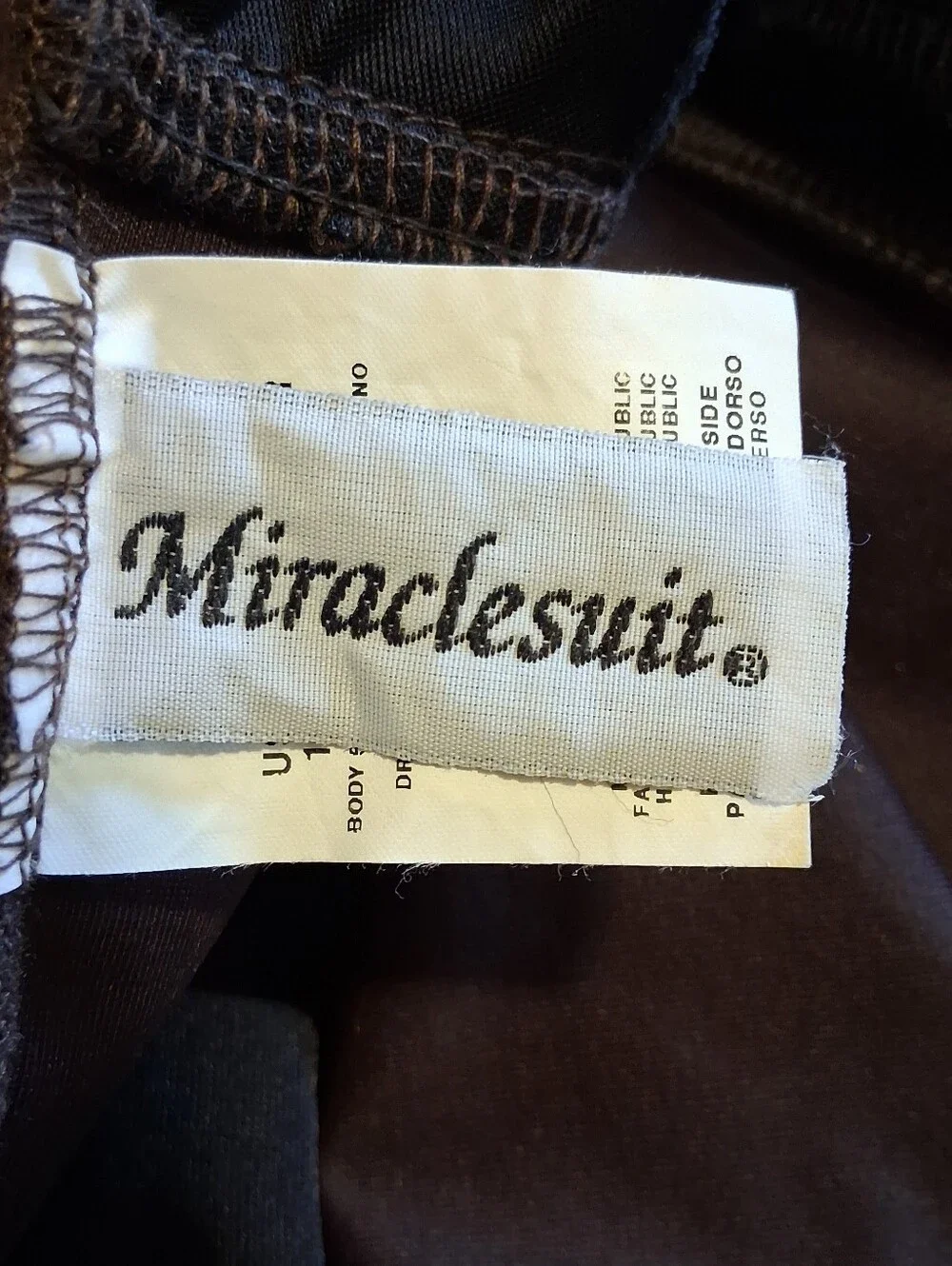 Miraclesuit One‎ Piece Swimsuit Dark Brown Buckle  Sz12 Padded Vacation Beach